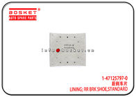 1-47125797-0 1471257970 Standard Rear Brake Shoe Lining For ISUZU 10PE1 FVR34 VC46