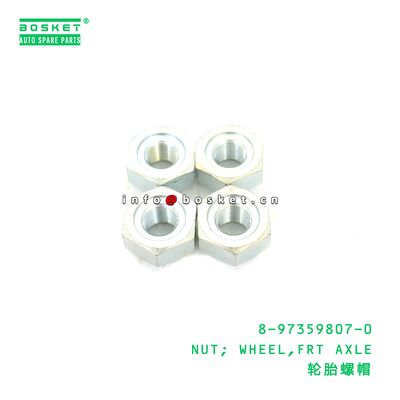 8-97359807-0 NUT; WHEEL,FRT AXLE suitable for ISUZU 700P 4HE1TC 8973598070